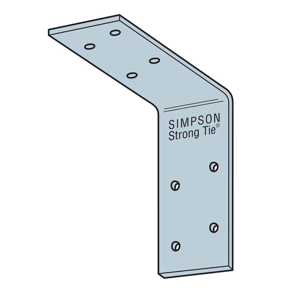 Simpson Strong-Tie A33 (3" x 3" x 1-1/2") 12Ga Galvanized A Angle for Wood Applications - 2