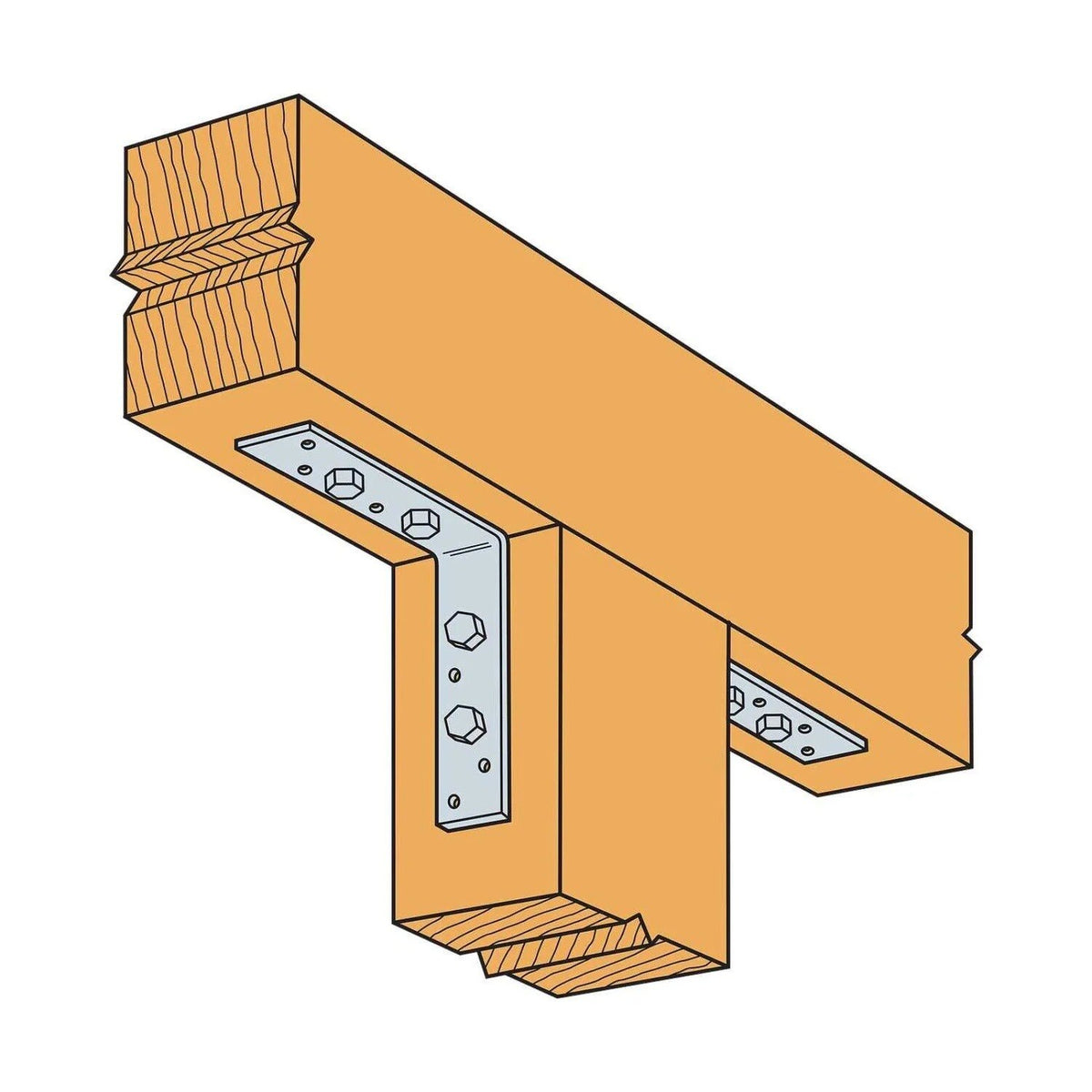 Simpson Strong-Tie A66 (5-7/8" x 5-7/8" x 1-1/2") Galvanized Angle for Wood Construction - 2