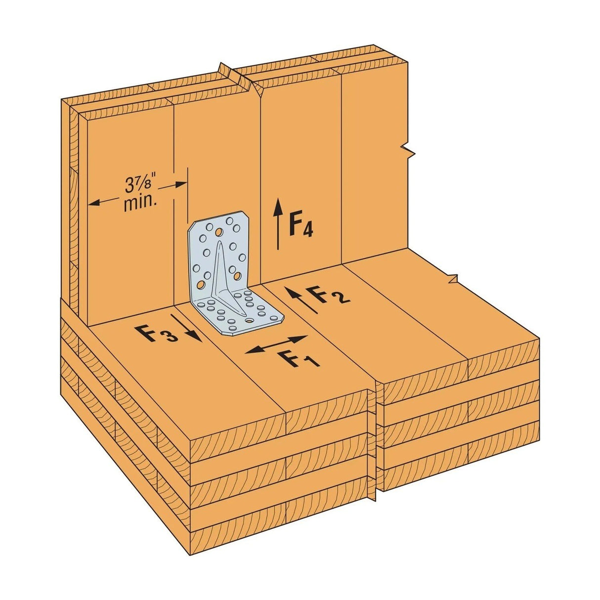 Simpson Strong-Tie ABR105 Cross-Laminated Timber Angle Bracket - G90 Galvanized - 3