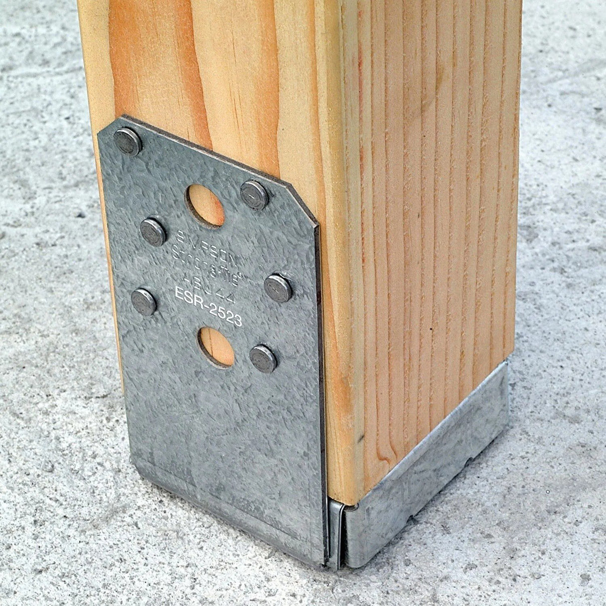 Simpson Strong-Tie ABU44Z (4" x 4") ABU Adjustable Post Base with Uplift - ZMAX Finish - 3