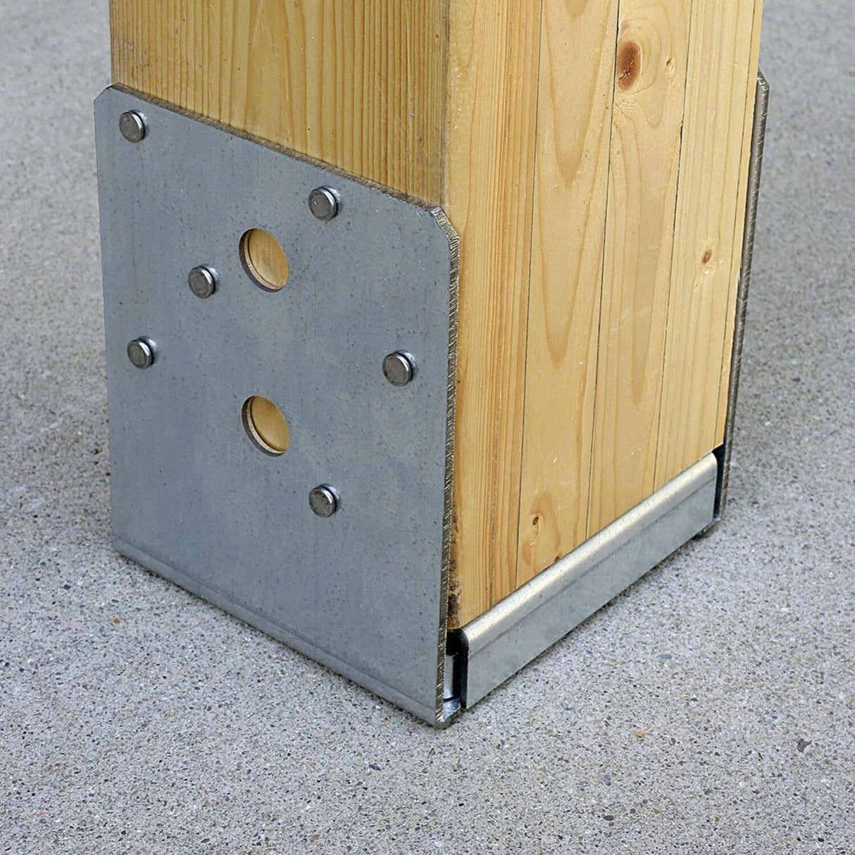Simpson Strong-Tie ABU5-6Z (5-1/8" x 6") ABU Adjustable Post Base with Uplift - ZMAX Finish - 3
