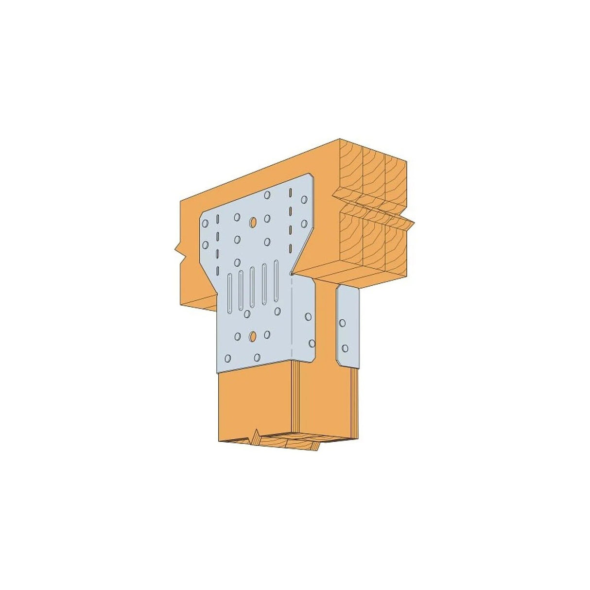 Simpson Strong-Tie ACH6Z (5-1/2" x 8-1/2") 18Ga Adjustable Post Cap - ZMAX Finish - 3