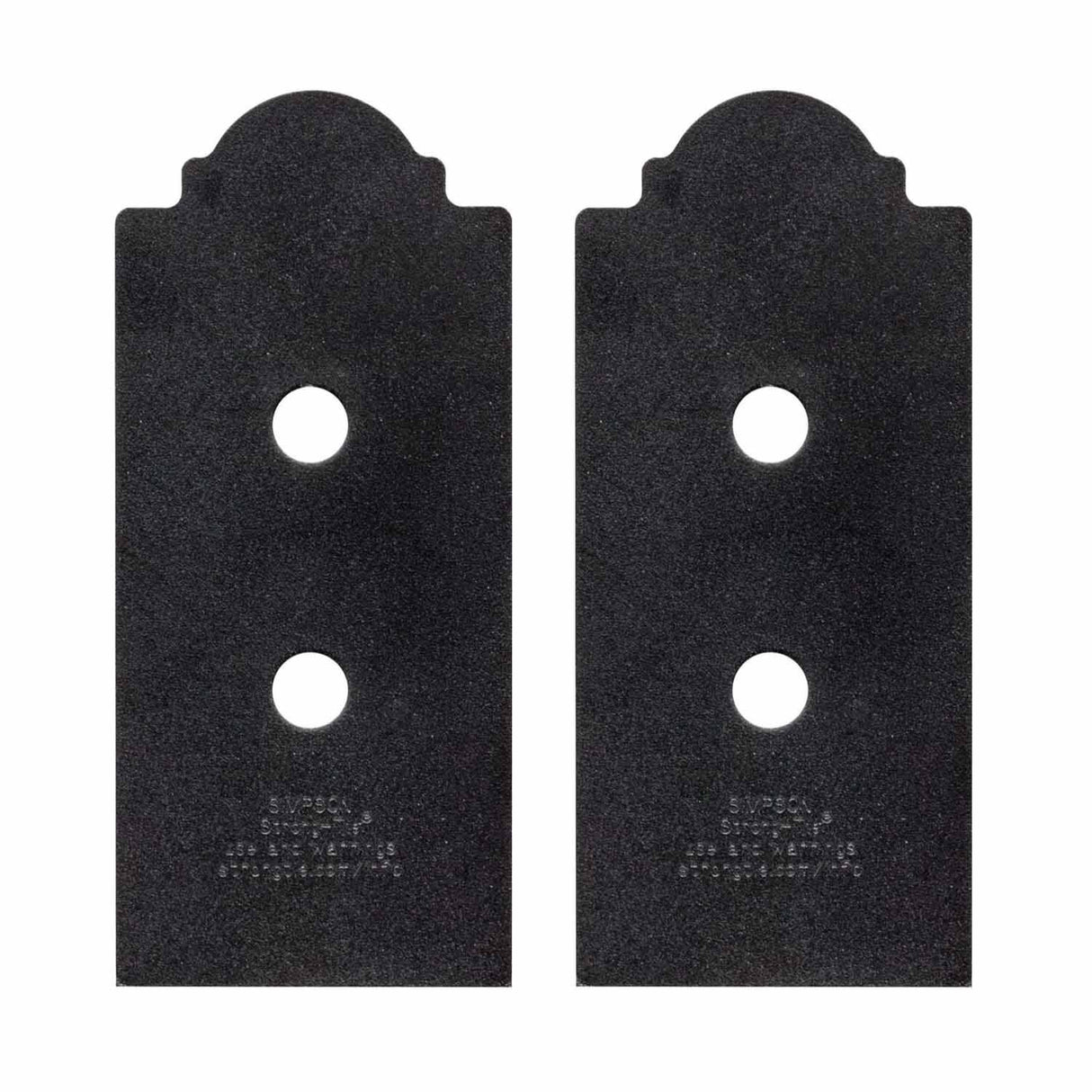 Simpson Strong-Tie APB44DSP (4" x 4") Outdoor Accents Mission Collection ZMAX Black Post Base Side Plate (2 Pack)