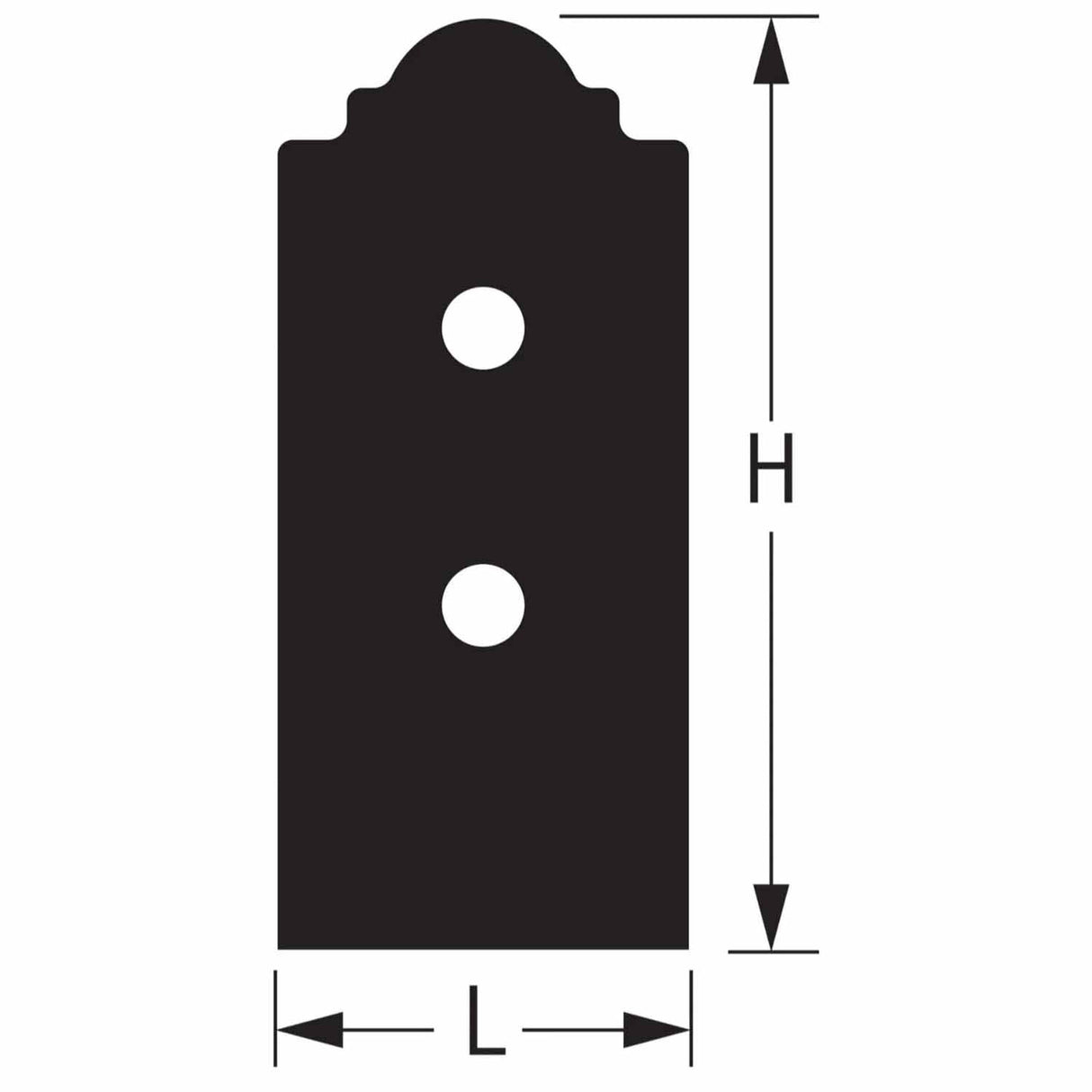 Simpson Strong-Tie APB44DSP (4" x 4") Outdoor Accents Mission Collection ZMAX Black Post Base Side Plate (2 Pack) - 2