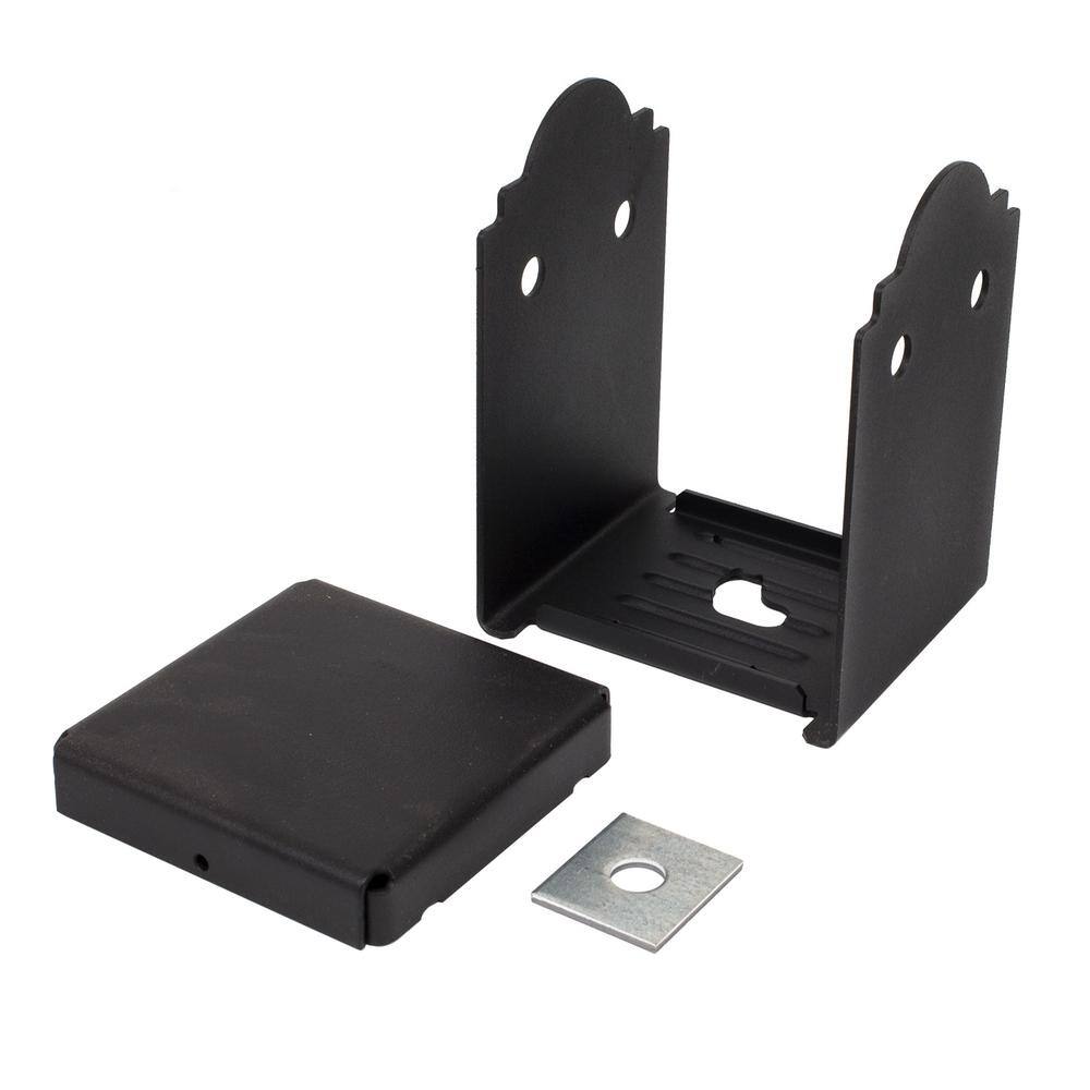 Simpson Strong-Tie APB66R (6" x 6" Rough) APB Outdoor Accents Adjustable Post Base - Black Powder Coated - 2