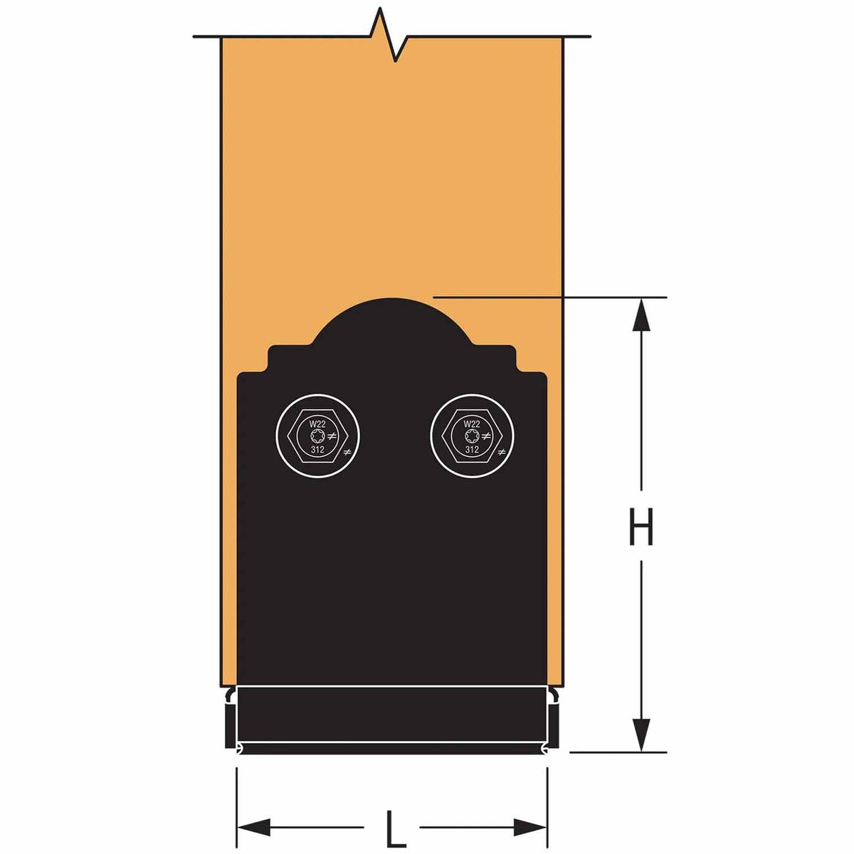 Simpson Strong-Tie APB66R (6" x 6" Rough) APB Outdoor Accents Adjustable Post Base - Black Powder Coated - 3