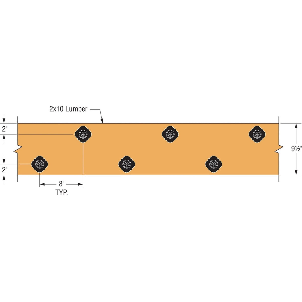 Simpson Strong-Tie APDMW56 (9/16" x 3") 12ga Decorative Washer - Black Powder Coated - 3