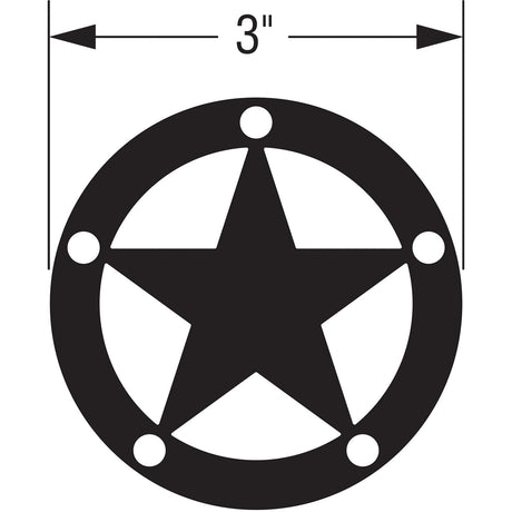 Simpson Strong-Tie APDTS3 (3" x 3") 12ga Decorative Star with Black Powder Coat Finish - 2