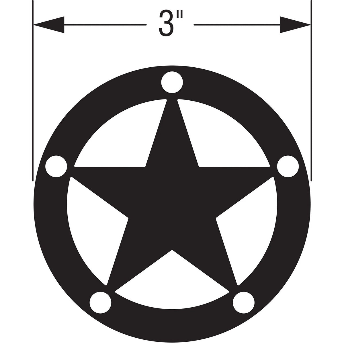 Simpson Strong-Tie APDTS3 (3" x 3") 12ga Decorative Star with Black Powder Coat Finish - 2