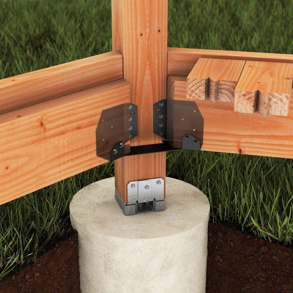 Simpson Strong-Tie APGTF Outdoor Accents Gazebo Tie for 2x Rim Joist to Post - 3