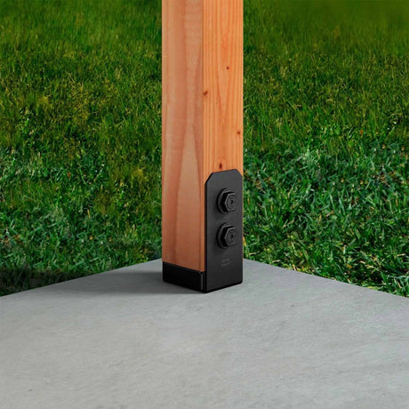Simpson Strong-Tie APVB44 (4" x 4") Outdoor Adjustable Post Base - ZMAX/Black Powder Coated - 4