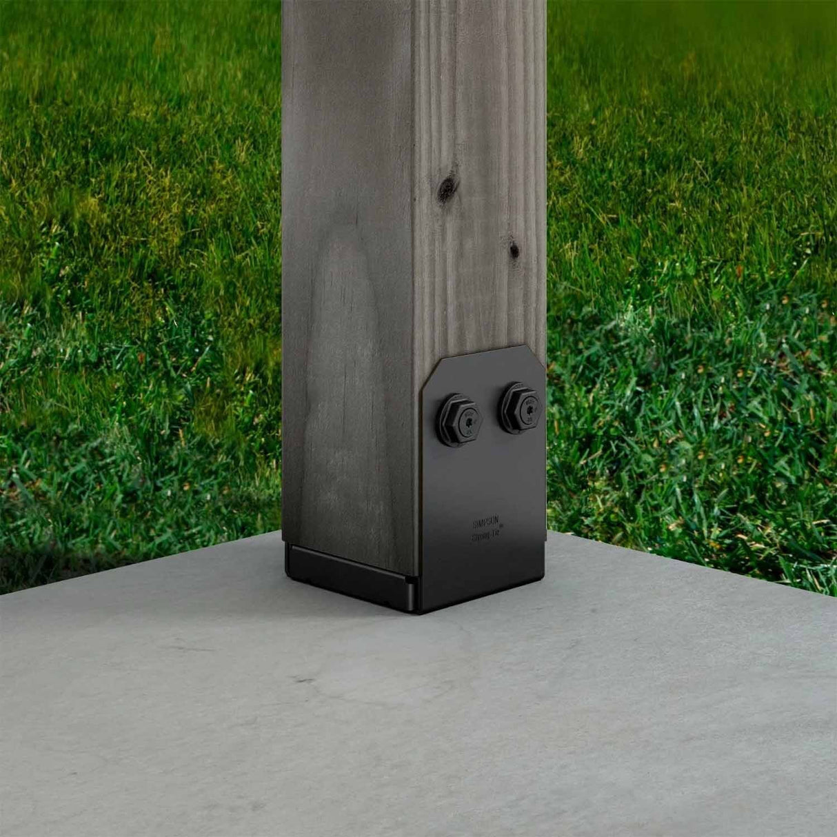Simpson Strong-Tie APVB66 (6" x 6") Outdoor Adjustable Post Base - ZMAX/Black Powder Coated - 4