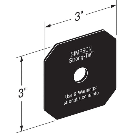Simpson Strong-Tie APVDW56 Avant Decorative Washer - Black Powder-Coated Finish - 2