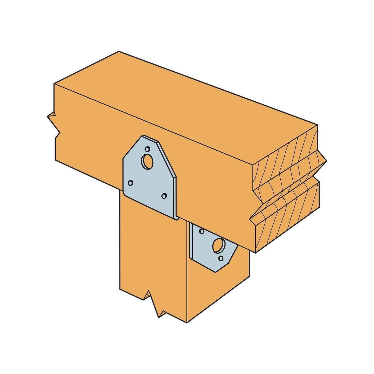 Simpson Strong-Tie BC4 (4x) 18 Gauge Galvanized Post Cap - 3