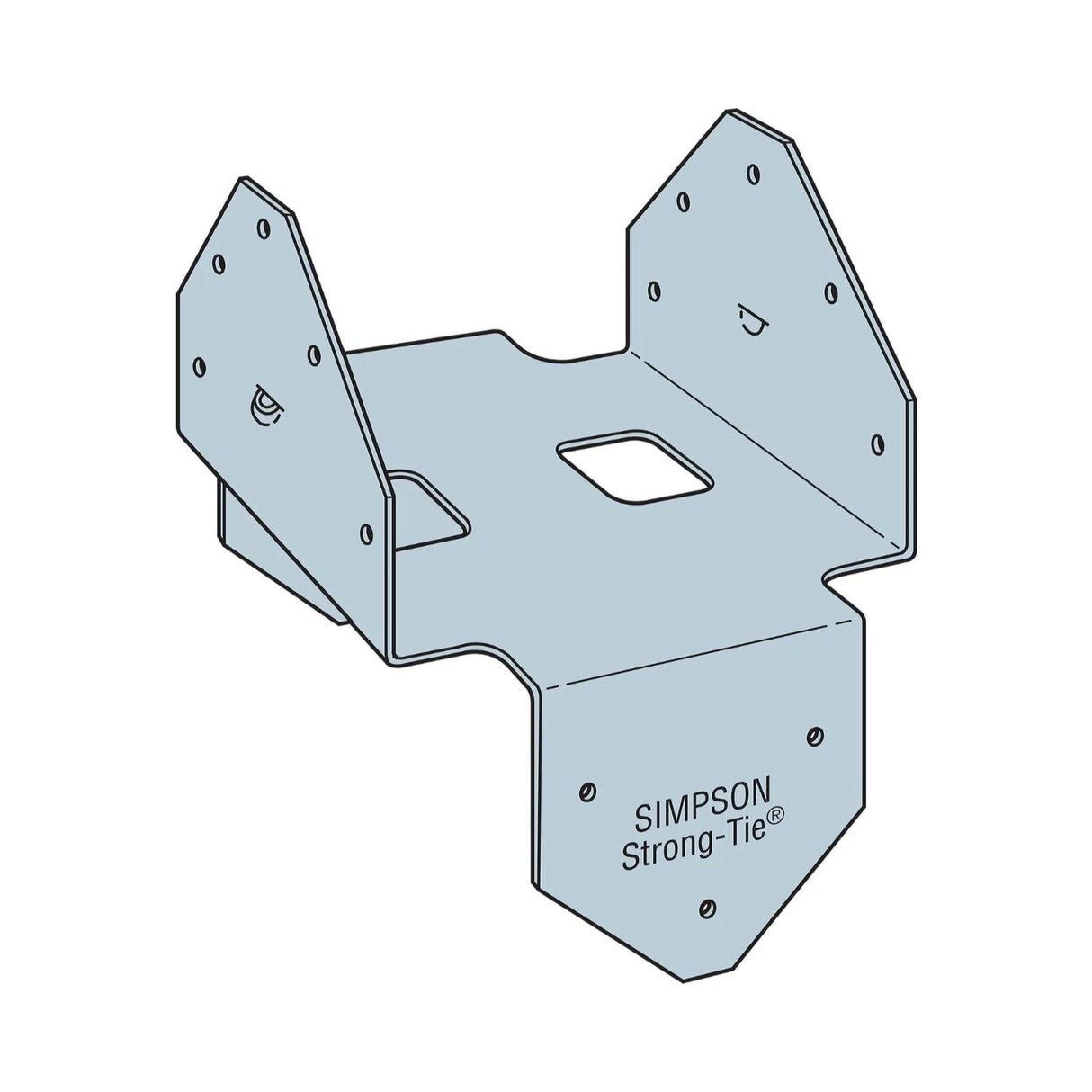 Simpson Strong-Tie BCS2-3/6 (Triple 2x Beam, 6x Post) Galvanized Post Cap - 3
