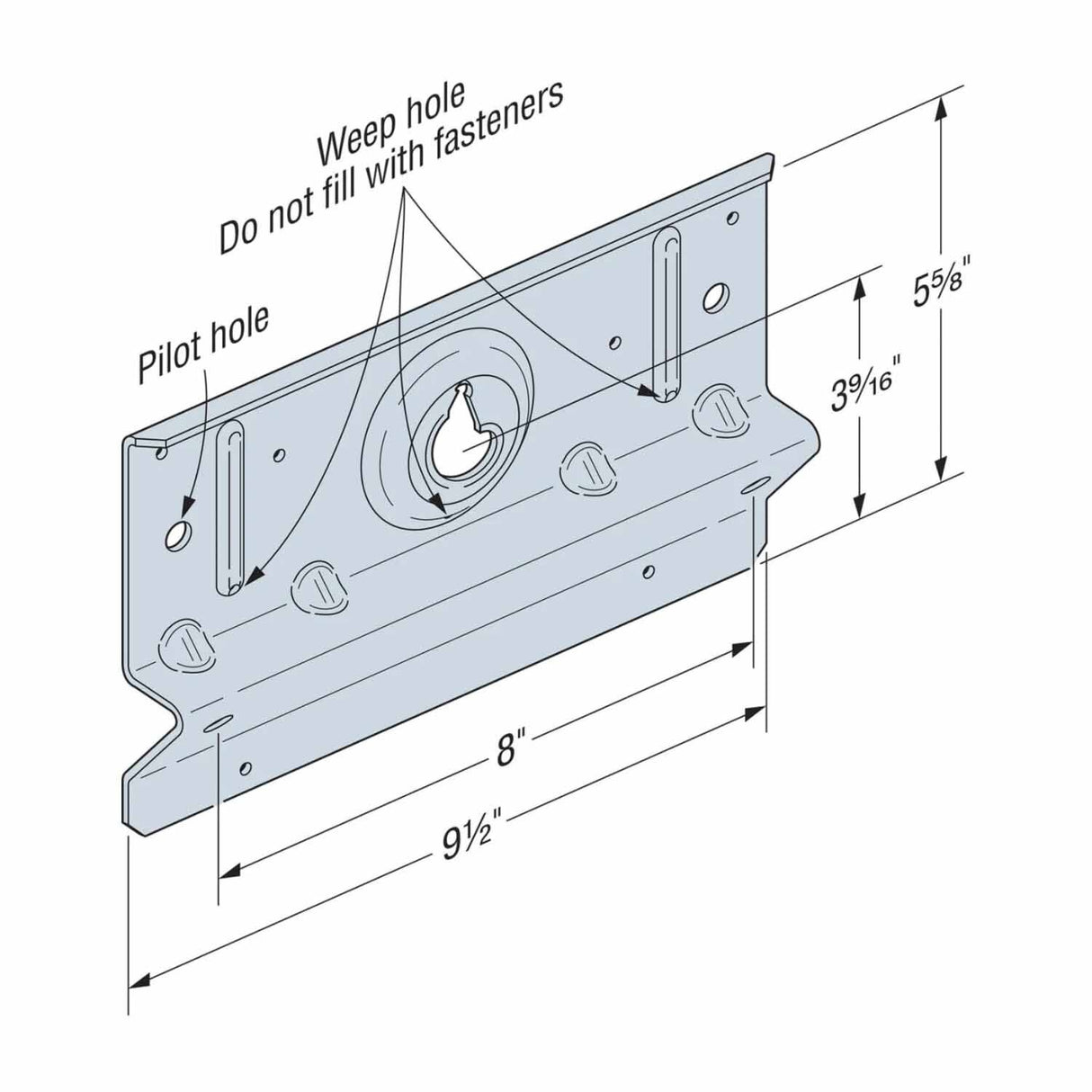 Simpson Strong-Tie BVLZ-KT1 Brick Veneer Ledger Connector ZMAX Galvanized Steel (1 Piece) - 2