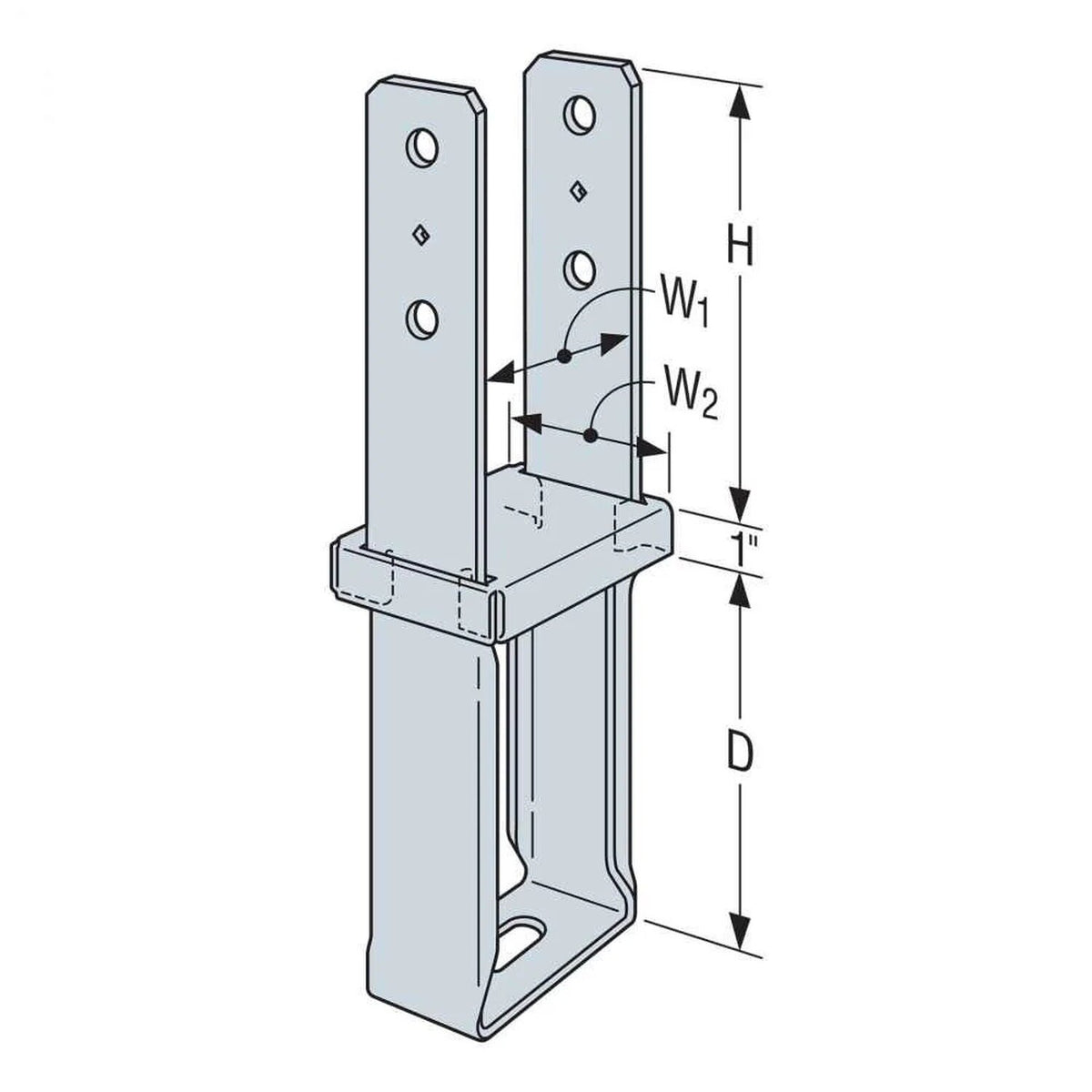 Simpson Strong-Tie CBS44HDG Column Base Standoff HDG for 4x4 Posts - 2