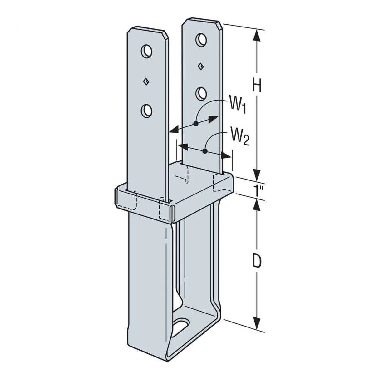 Simpson Strong-Tie CBS66 (6" x 6") CB/CBS Galvanized Column Base Installation Guide - 3