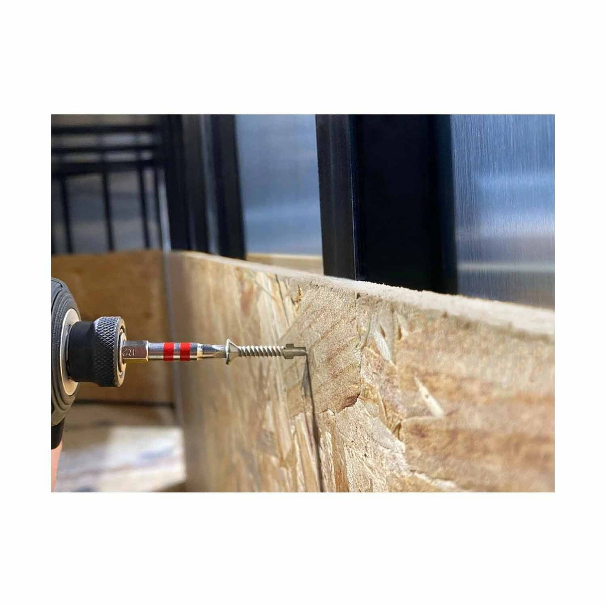 Simpson Strong-Tie CBSDQ158-3K (#8 x 1-5/8") Sheathing-to-CFS Screw Ribbed Flat Head with Quik Guard Coating (3000 Pack) - 2