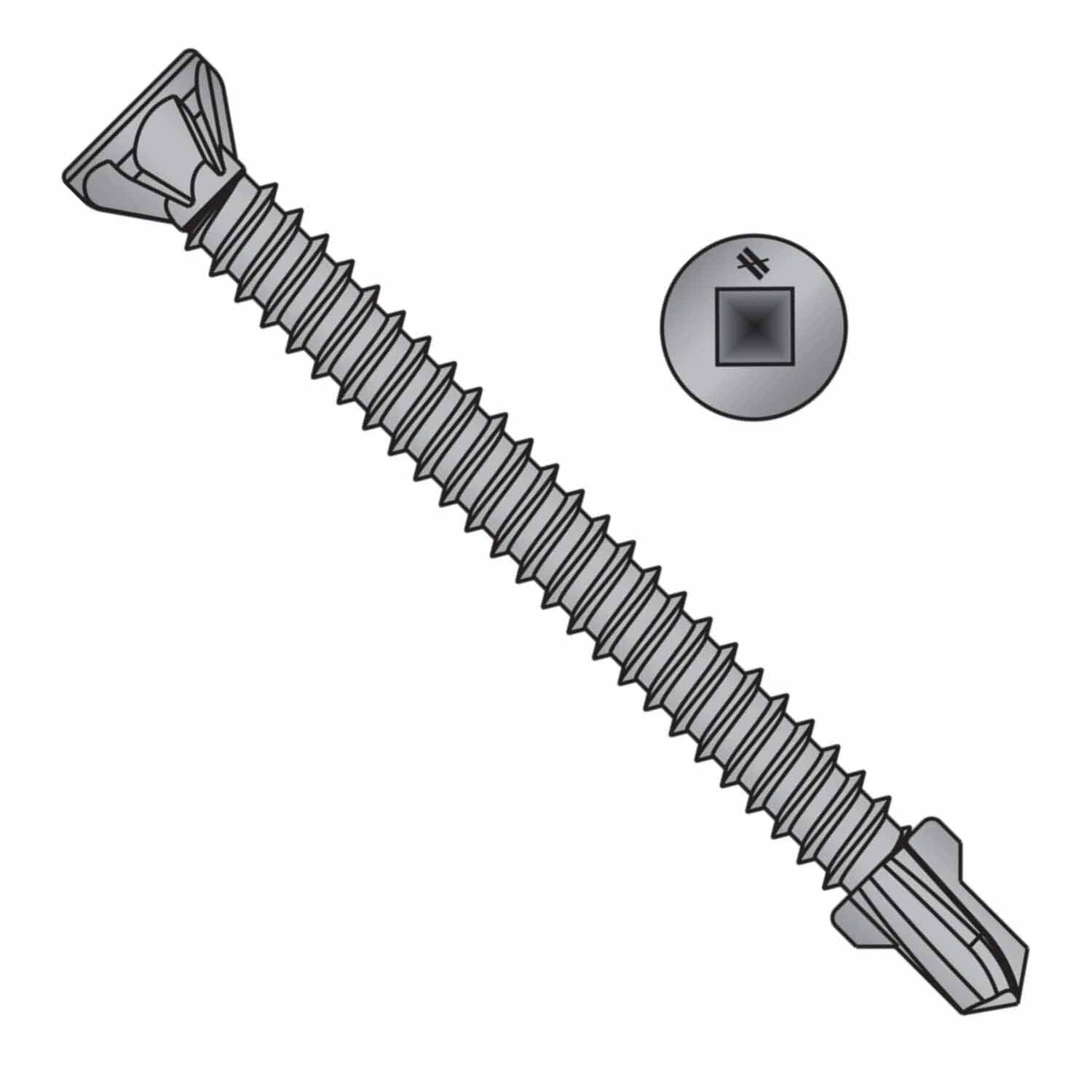 Simpson Strong-Tie CBSDQ214-2K (#10 x 2-1/4") Sheathing-to-CFS Screw Ribbed Flat Head with Quik Guard Coating (2000 Pack)