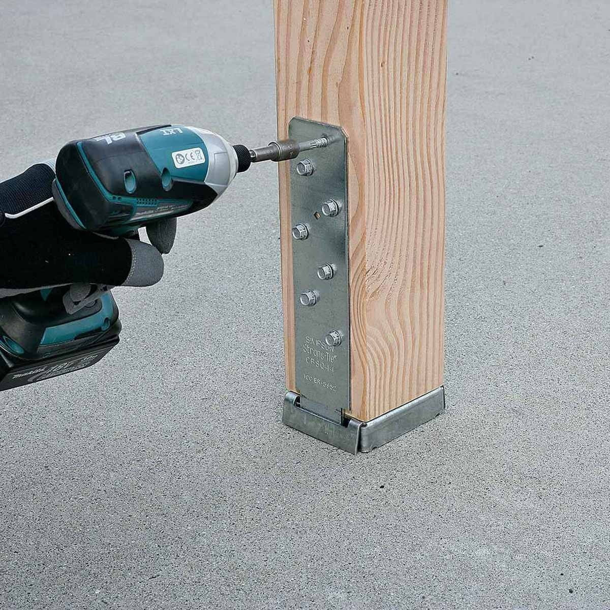 Simpson Strong-Tie CBSQ44SS (4x4) None Stainless Steel Column Base for Concrete Foundations - 3