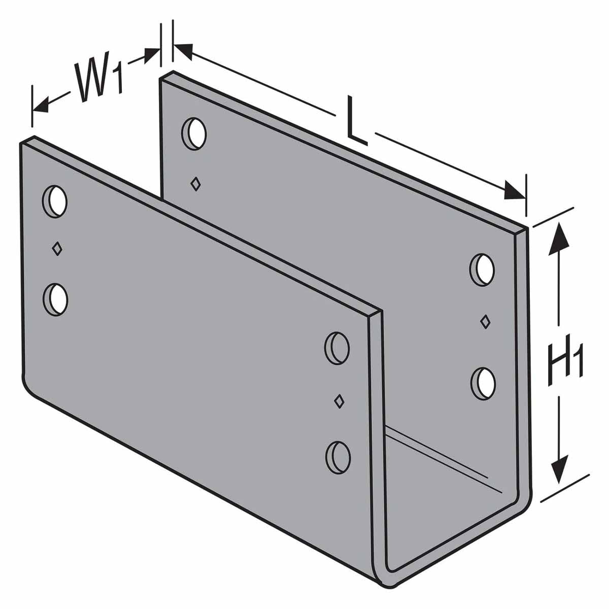 Simpson Strong-Tie CCO8 Heavy-Gauge Steel Column Cap for 8x Beams - No Coating - 2