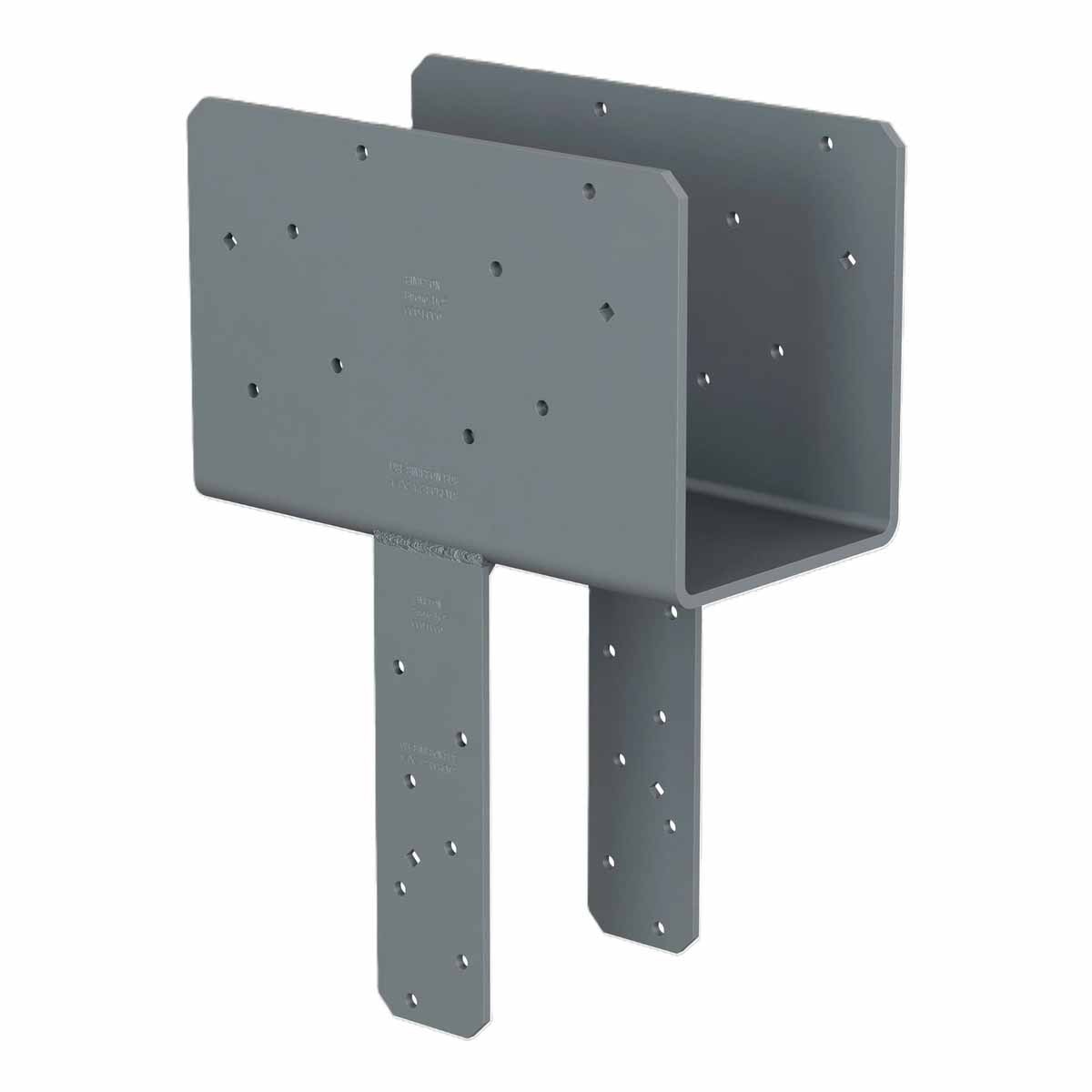 Simpson Strong-Tie CCQ64SDS2.5ROT Column Cap with SDS Screws for 6x Beam to 4x Post, 90 Degree Rotated Straps, Gray Paint