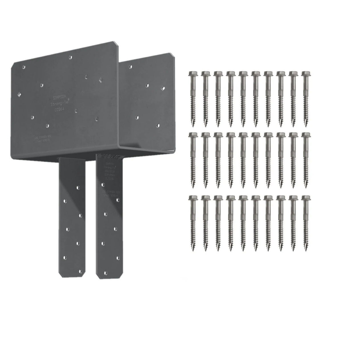 Simpson Strong-Tie CCQ66SDS2.5 (6x Beam, 6x Post) Column Cap with SDS Screws - 2