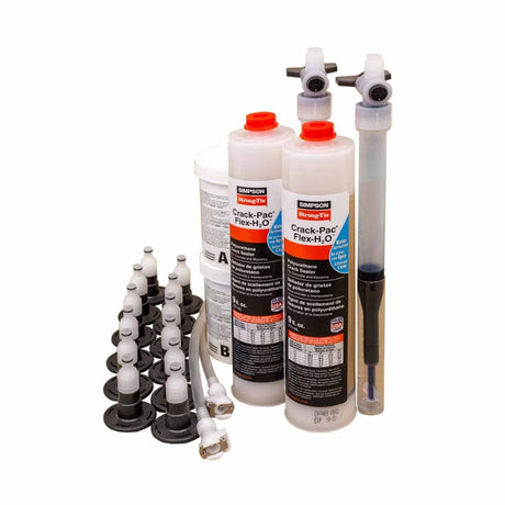 Simpson Strong-Tie CPFH09KT (9 oz.) Crack-Pac Flex-H2O Polyurethane Crack Sealer Injection Kit (2 Cartridges)