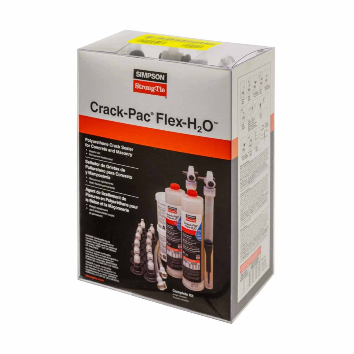 Simpson Strong-Tie CPFH09KT (9 oz.) Crack-Pac Flex-H2O Polyurethane Crack Sealer Injection Kit (2 Cartridges) - 2