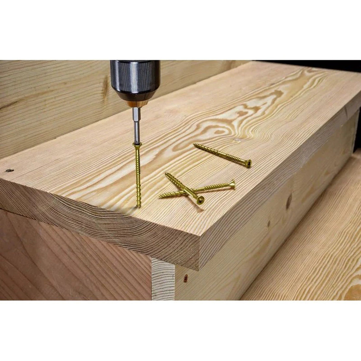 Simpson Strong-Tie CSVZ212R80 Strong-Drive (#10 x 2-1/2") Strong-Drive CSV Construction Screw T25, Flat Head, Yellow Zinc (80 Pack) - 5