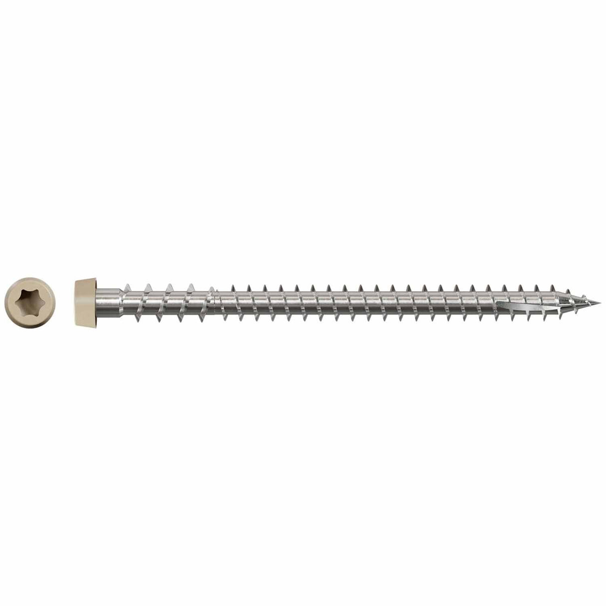 Simpson Strong-Tie DCU234S316TN02 Deck-Drive (#10 x 2-3/4") DCU SS Composite Screw, Type 316 - Tan 02 (1000 Pack)