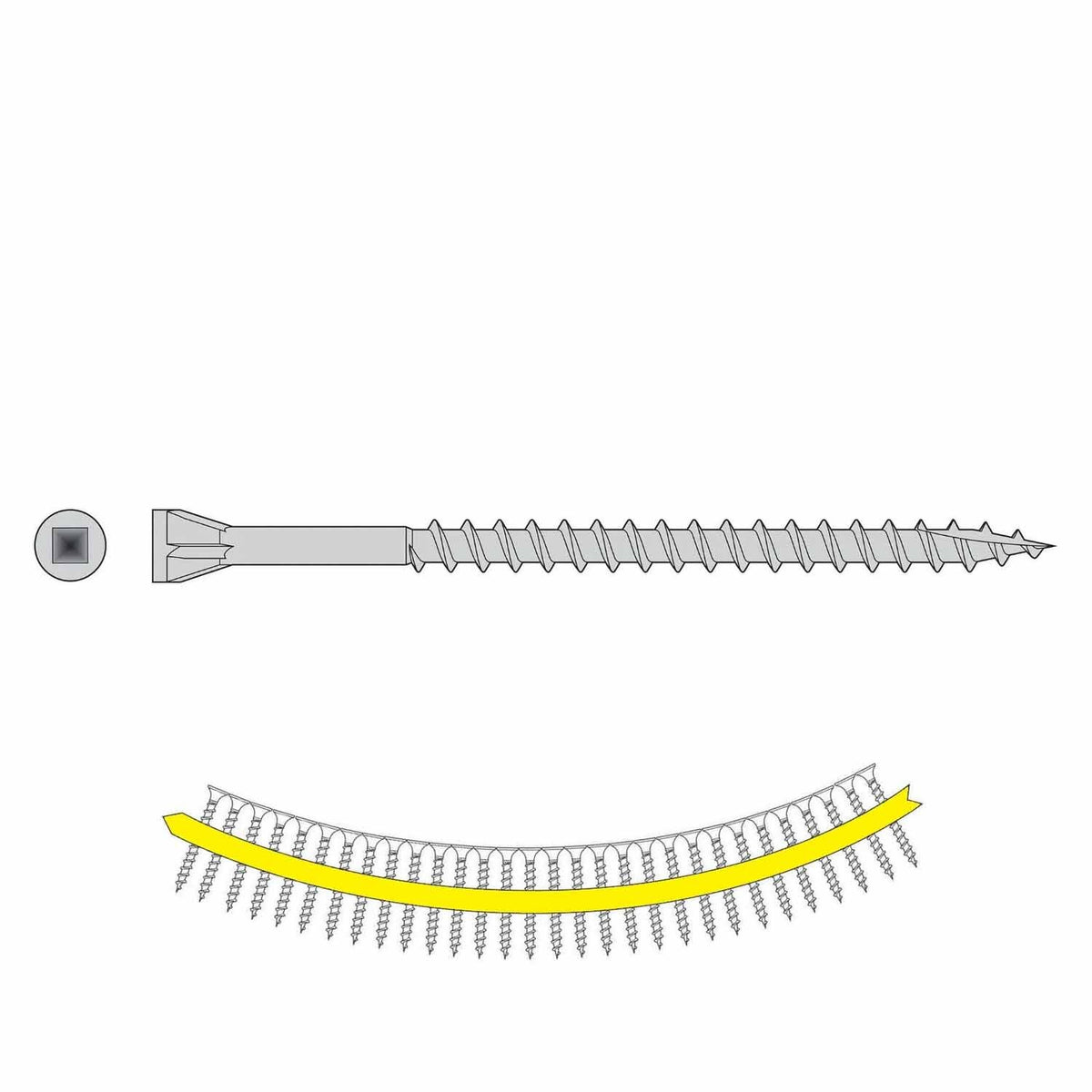Simpson Strong-Tie DTHQ2S (#8 x 2") Quik Guard Trim-Head Collated Screw - Type-17 Point (2000 Pack)