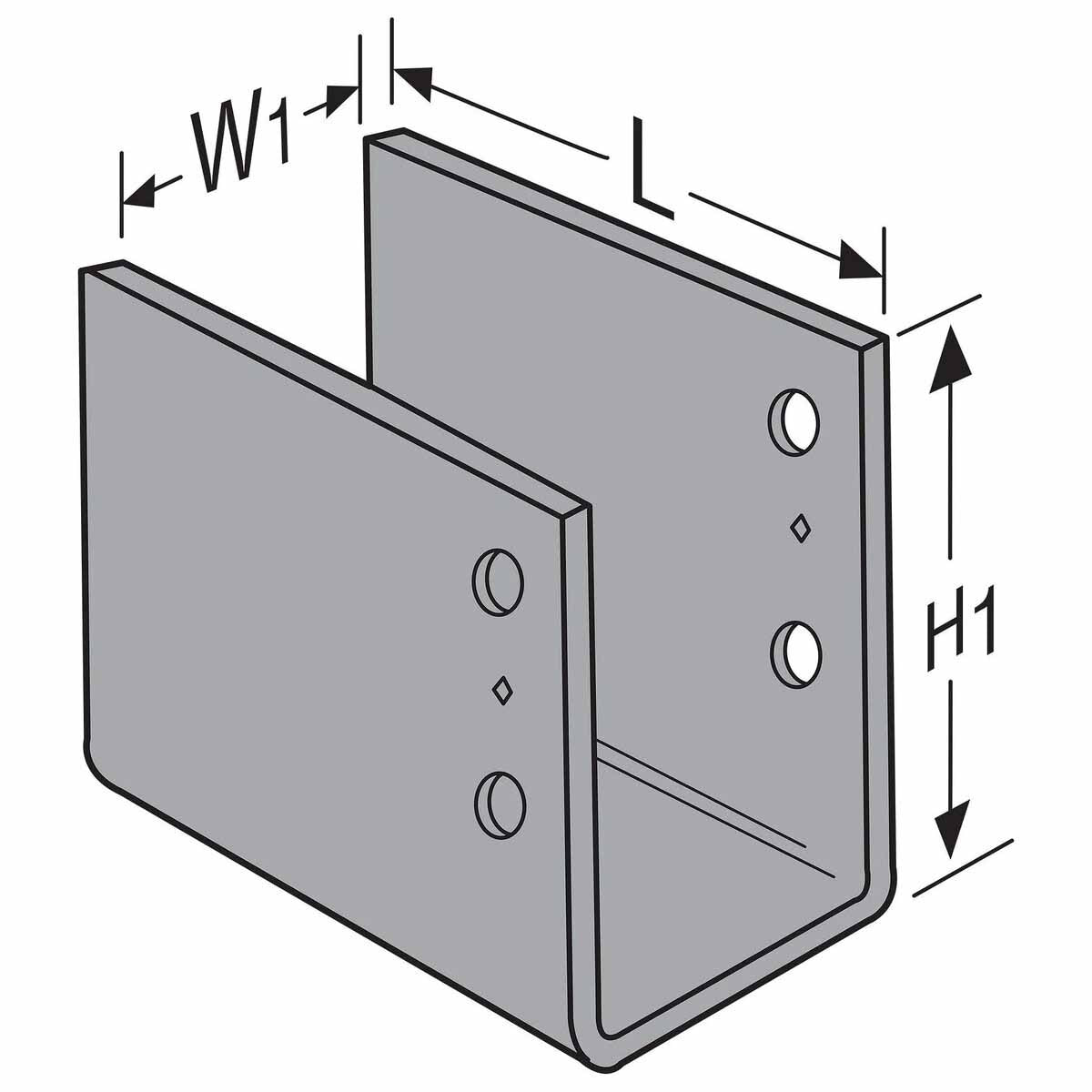 Simpson Strong-Tie ECCO4 End Column Cap Only for 4x - Heavy-Duty Steel Connector - 3