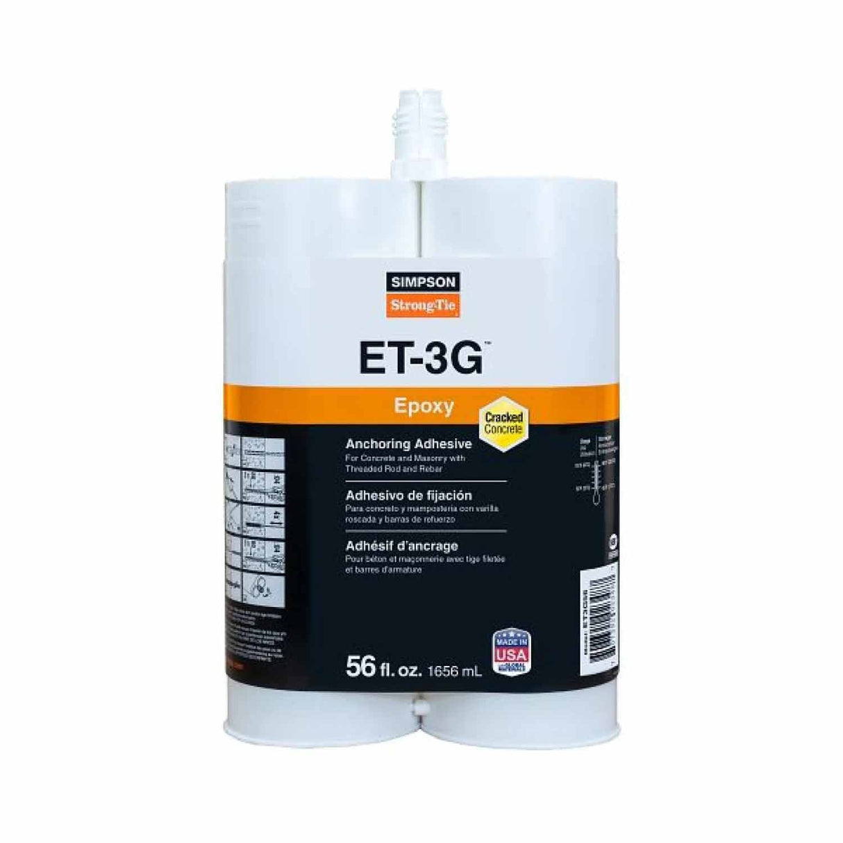 Simpson Strong-Tie ET3G56 (56 oz.) Epoxy Adhesive Cartridge for Anchoring Applications
