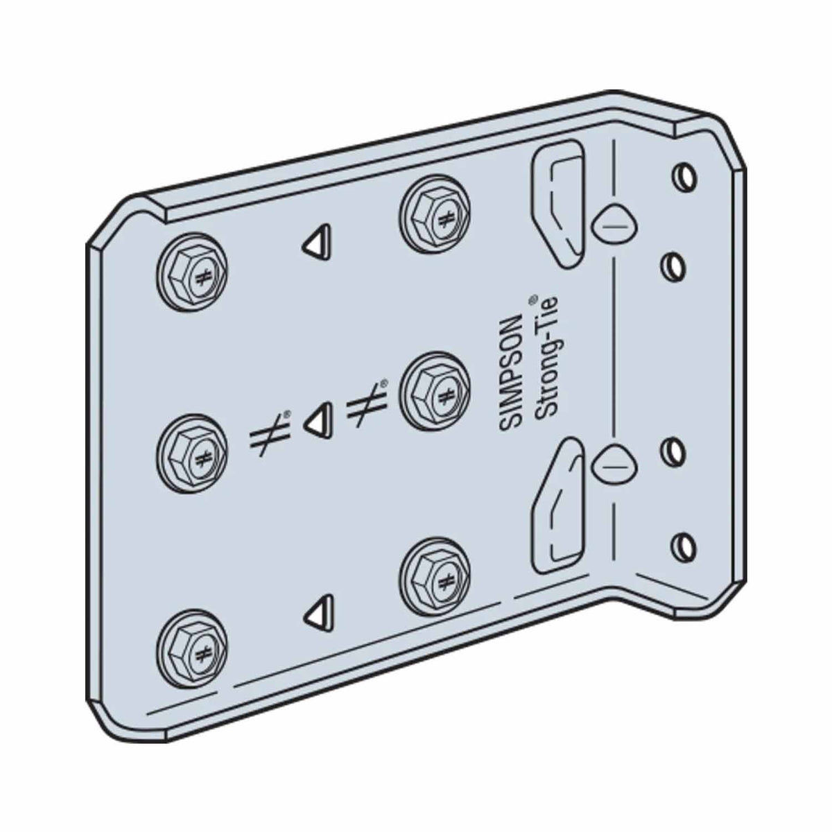 Simpson Strong-Tie FCB45.5-R25 (5-1/2") Bypass Framing Fixed-Clip Connector (25 Pack) - 3