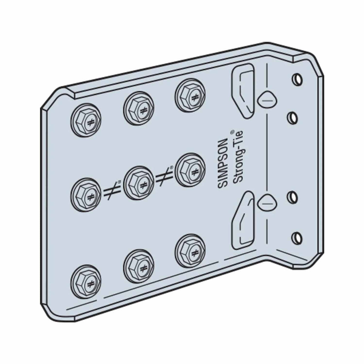 Simpson Strong-Tie FCB45.5-R25 (5-1/2") Bypass Framing Fixed-Clip Connector (25 Pack) - 6