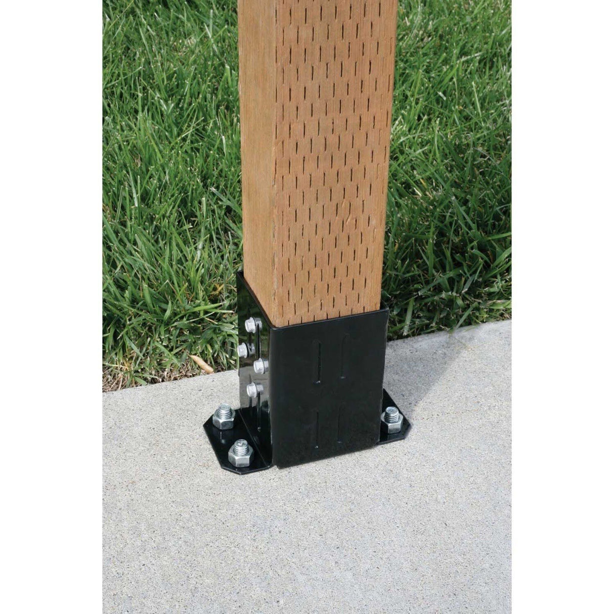 Simpson Strong-Tie FPBB44 None E-Z Base Black Powder-Coated Post Base for 4x4 - 2