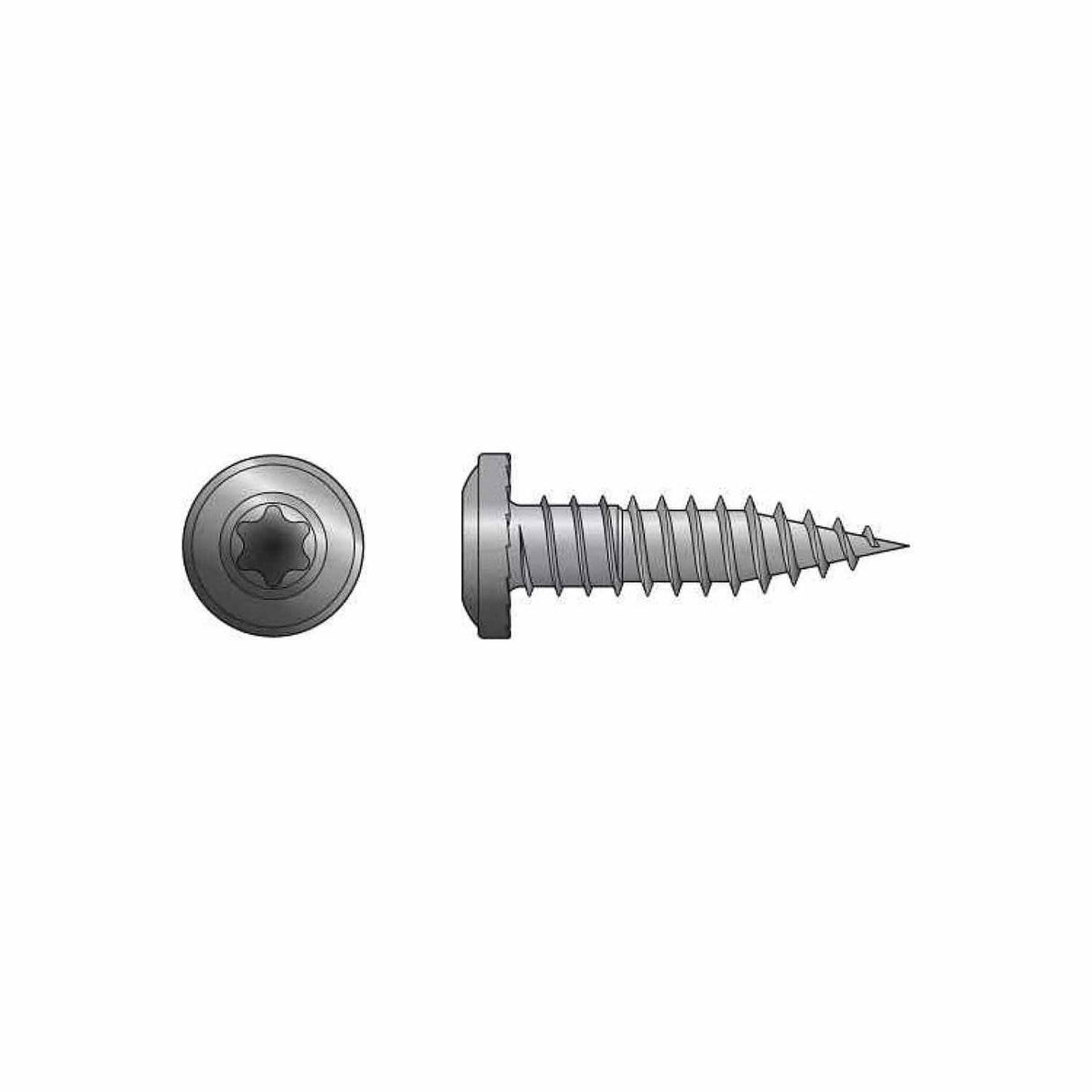 Simpson Strong-Tie FPH34B1018-5K (#10 x 3/4") T20 Flat Pan-Head Screw Clear Zinc Coating (5000 Pack) - 2