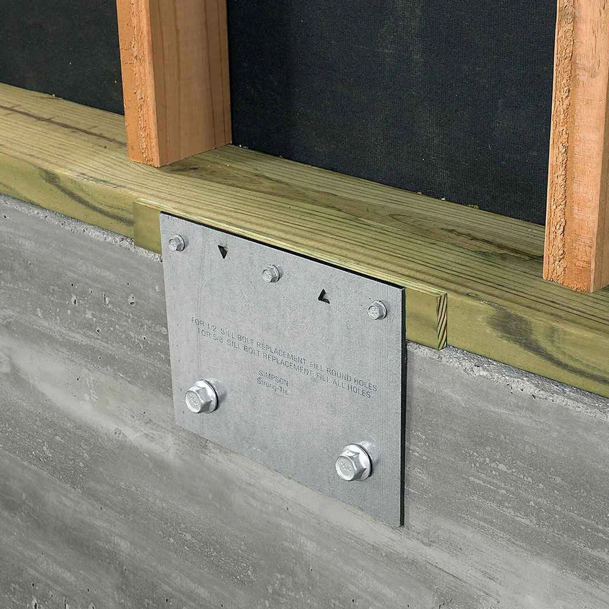 Simpson Strong-Tie FRFPHDG (7 in. x 9 in.) Flat Retrofit Foundation Plate - Hot Dip Galvanized - 3