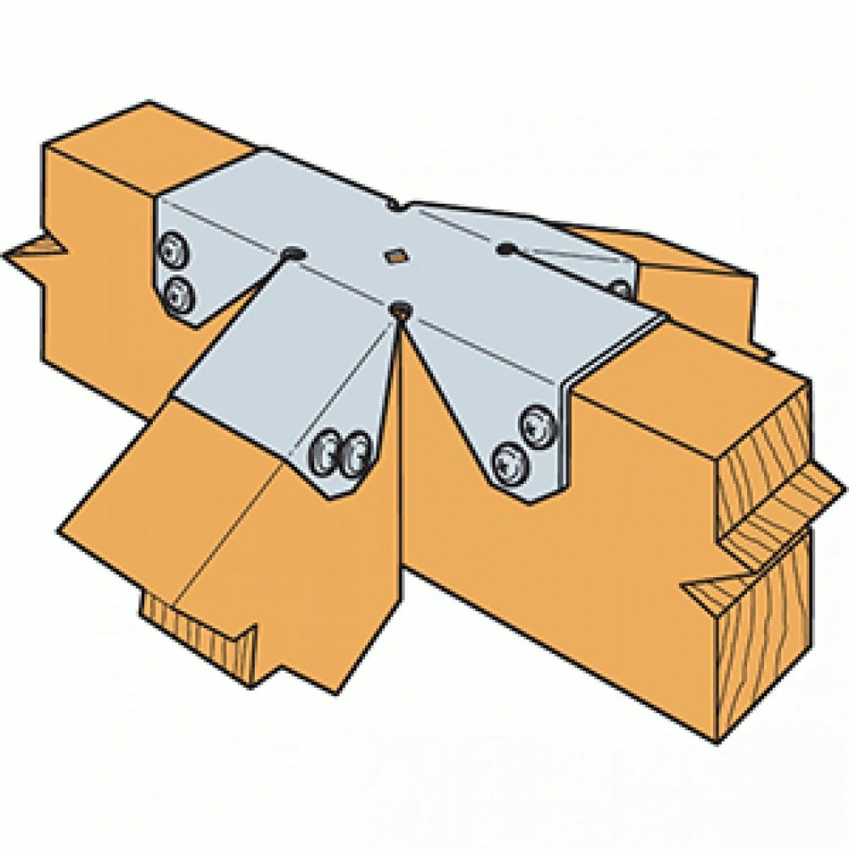 Simpson Strong-Tie FWH2 Four-Way Connector for 2x - Galvanized - 3