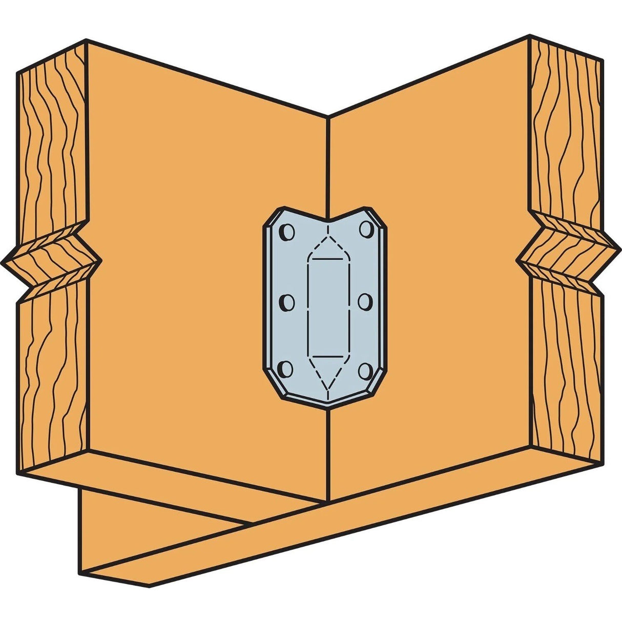 Simpson Strong-Tie GA2 (3-1/4") Gusset Angle for Reinforcing 90 Degree Connections - 3