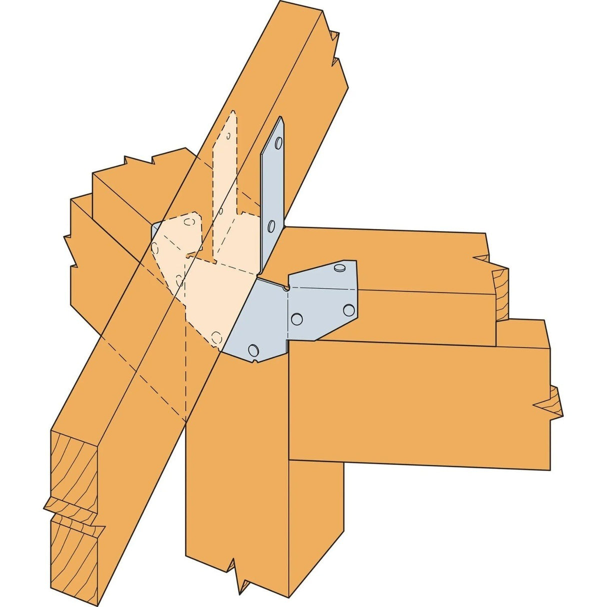 Simpson Strong-Tie GT2Z (16-Gauge) Gazebo Tie - ZMAX Finish - 2