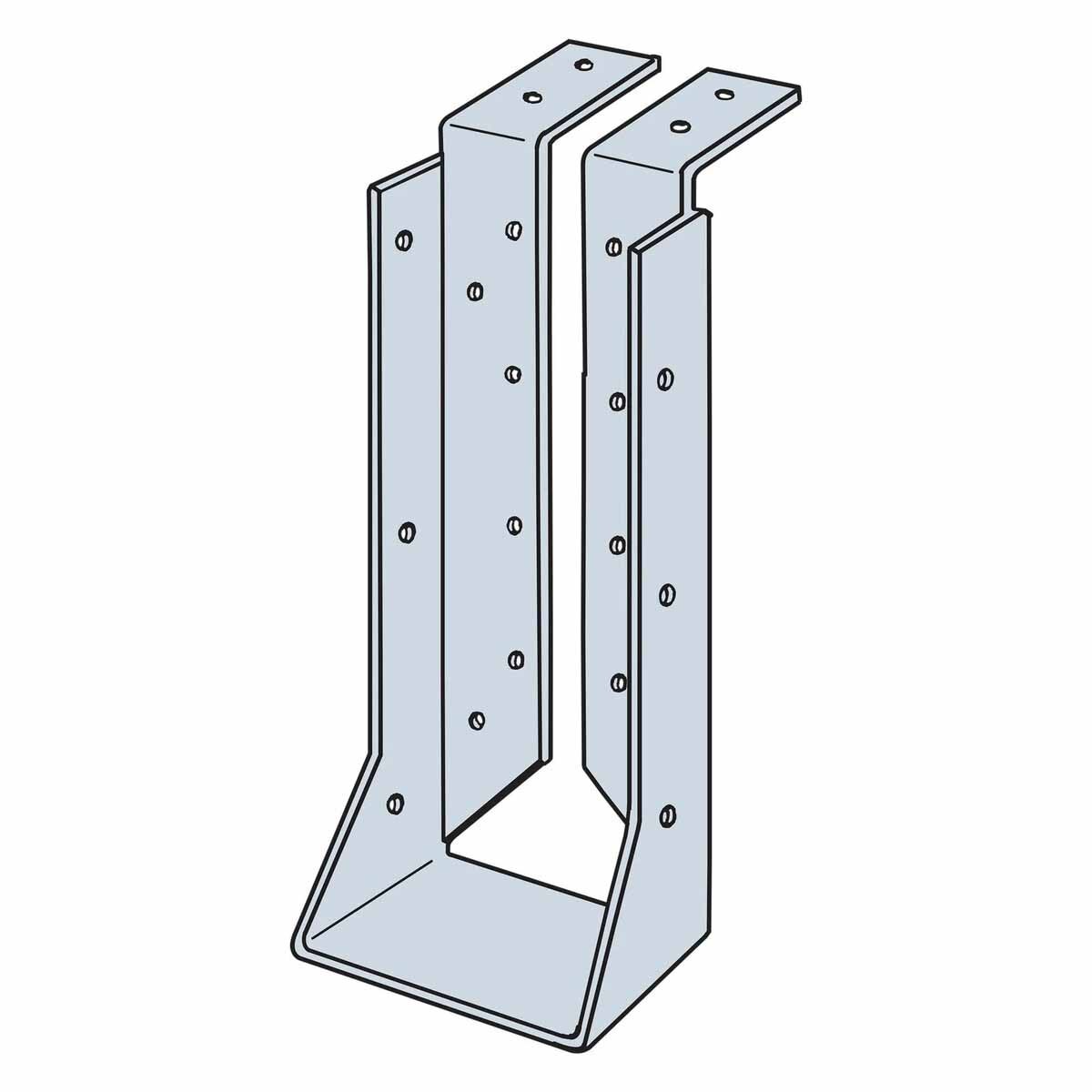 Simpson Strong-Tie HUC48TF (4" x 8") Heavy-Duty Top-Flange Concealed-Flange Joist Hanger, G90 Galvanized - 2