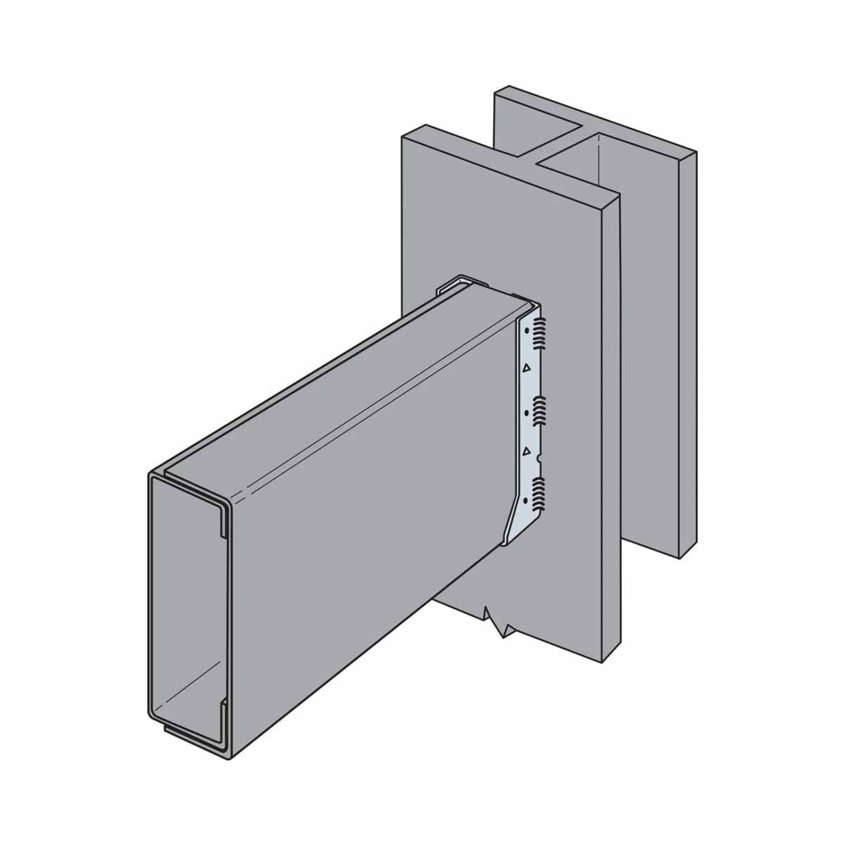 Simpson Strong-Tie HUC810 (8x10) 14Ga Heavy Galvanized Concealed-Flange Face-Mount Joist Hanger - 3