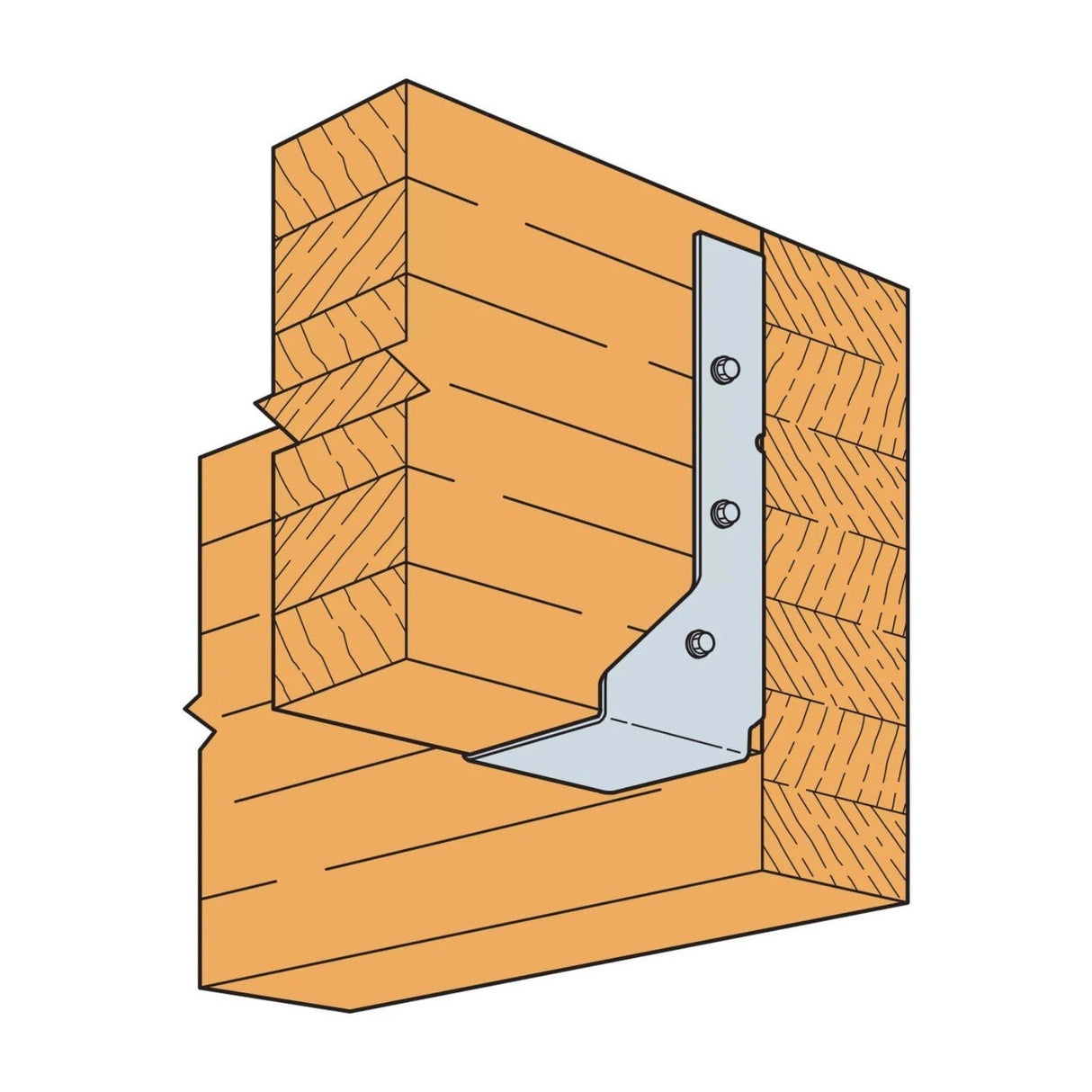 Simpson Strong-Tie HUCQ410-SDS (4x10) Heavy Concealed Flange Face-Mount Joist Hanger with SDS Screws - 3