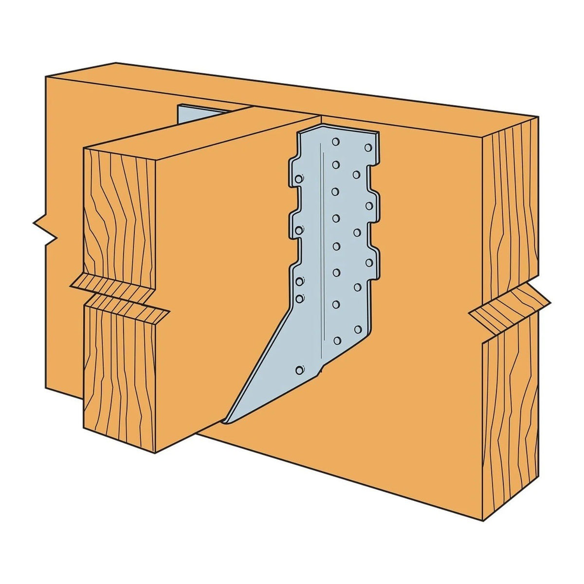 Simpson Strong-Tie HUS210 Galvanized Face-Mount Joist Hanger for 2x10 - 3