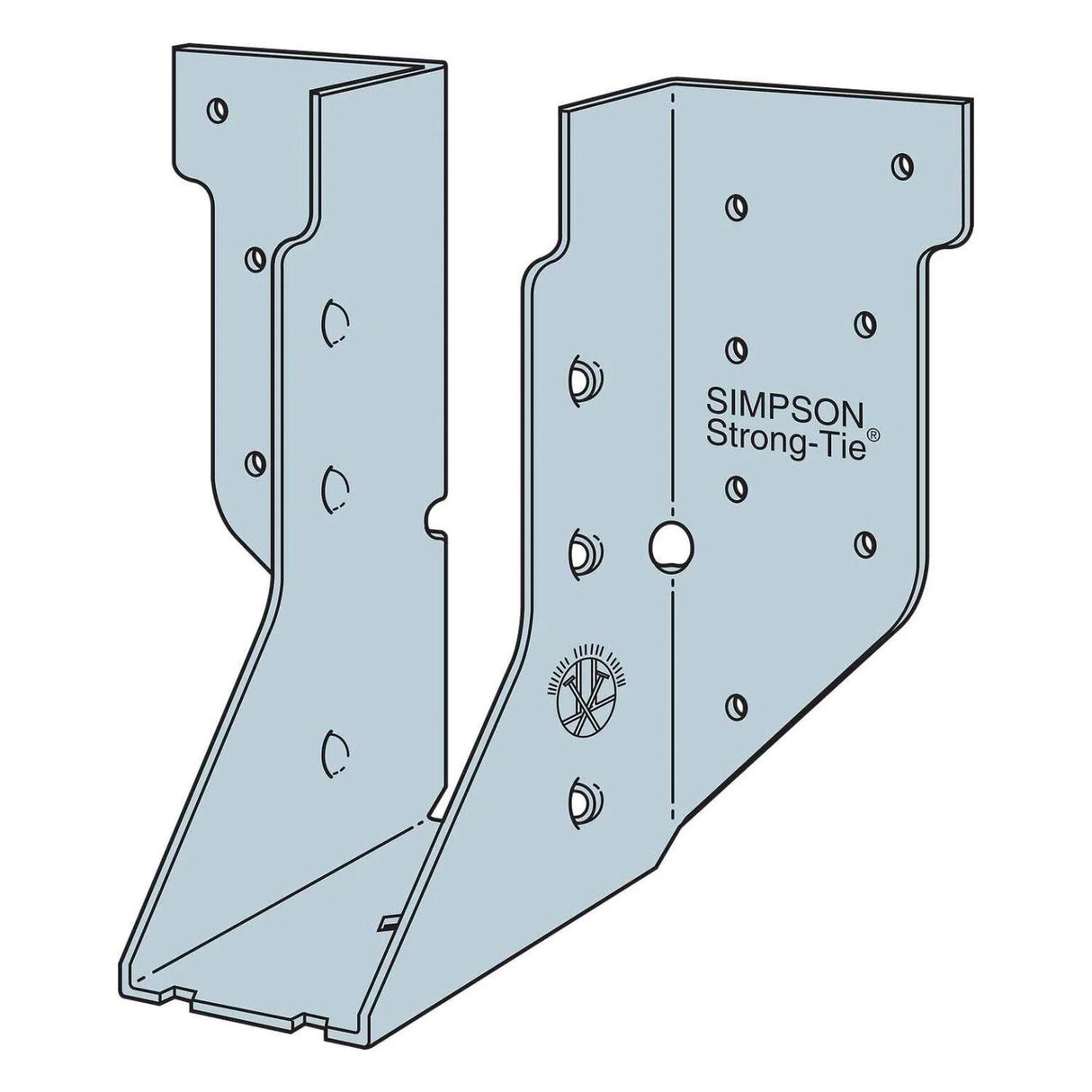 Simpson Strong-Tie HUS26 (2"x 6") 14Ga Heavy Galvanized Concealed-Flange Face-Mount Joist Hanger - 2