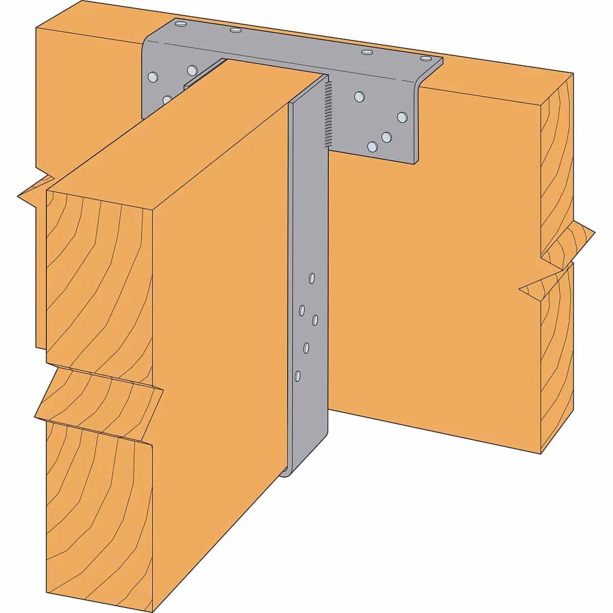 Simpson Strong-Tie HWPH410 High Wind Uplift Purlin Hanger Sol Sawn for Joist-to-Purlin and Beam Connections - 3