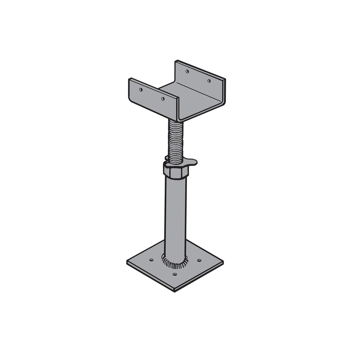 Simpson Strong-Tie J1116 Adjustable Jack Pier for Structural Support
